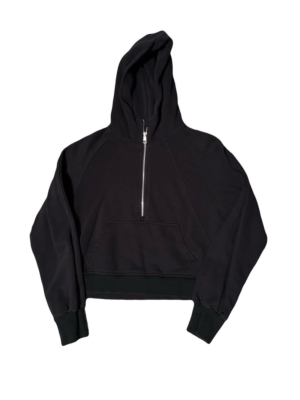 Amazon Black Half-Zip Hoodie Sweatshirt - Women